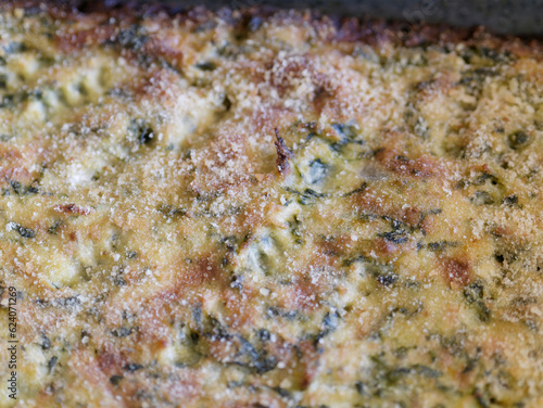 delicious vegetable pie baked in the oven