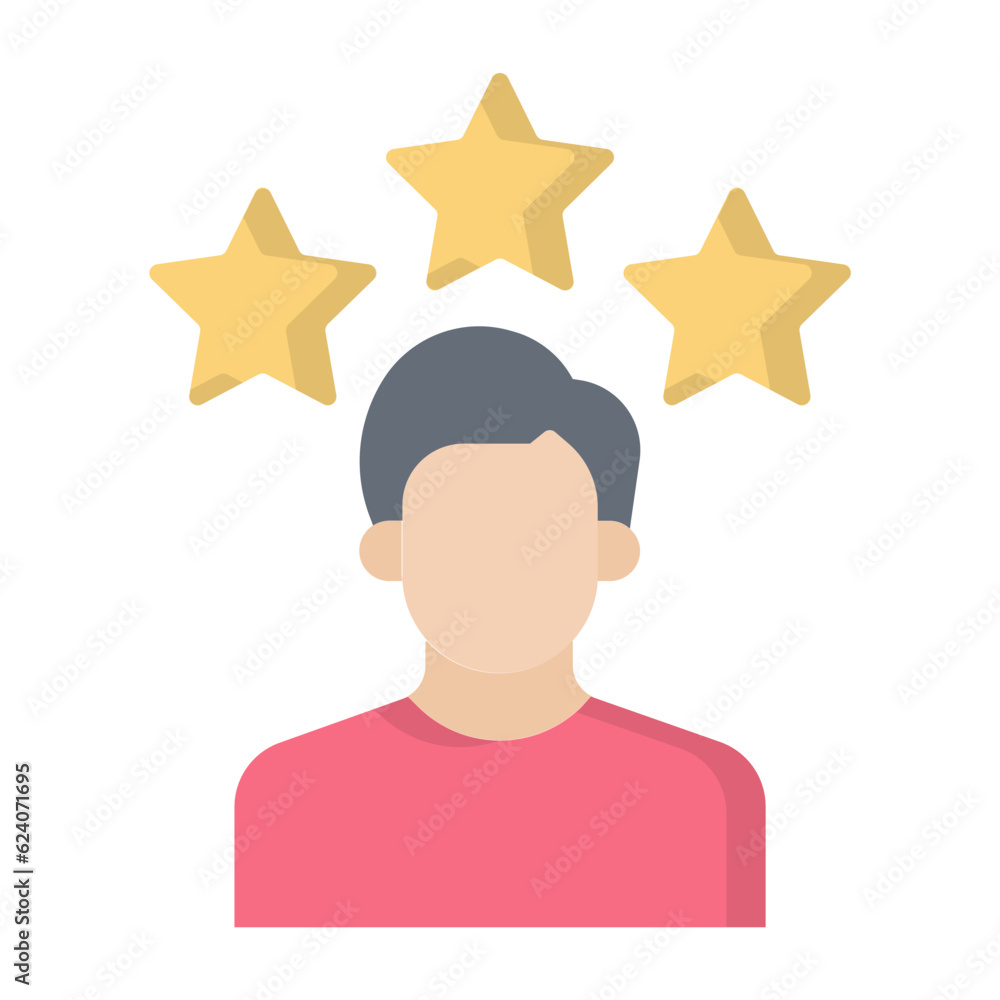 Talented Man Flat Icon Talented Man Flat Icon