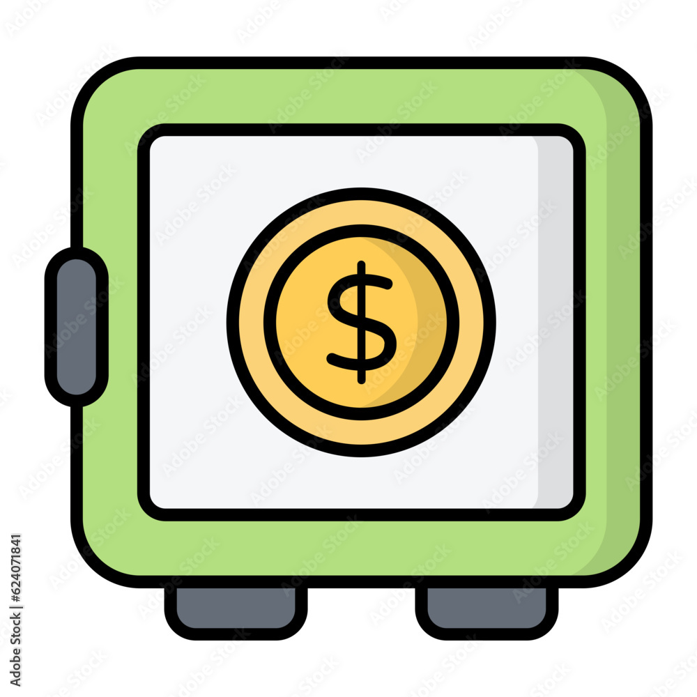 Locker Line Color Icon Locker Line Color Icon
