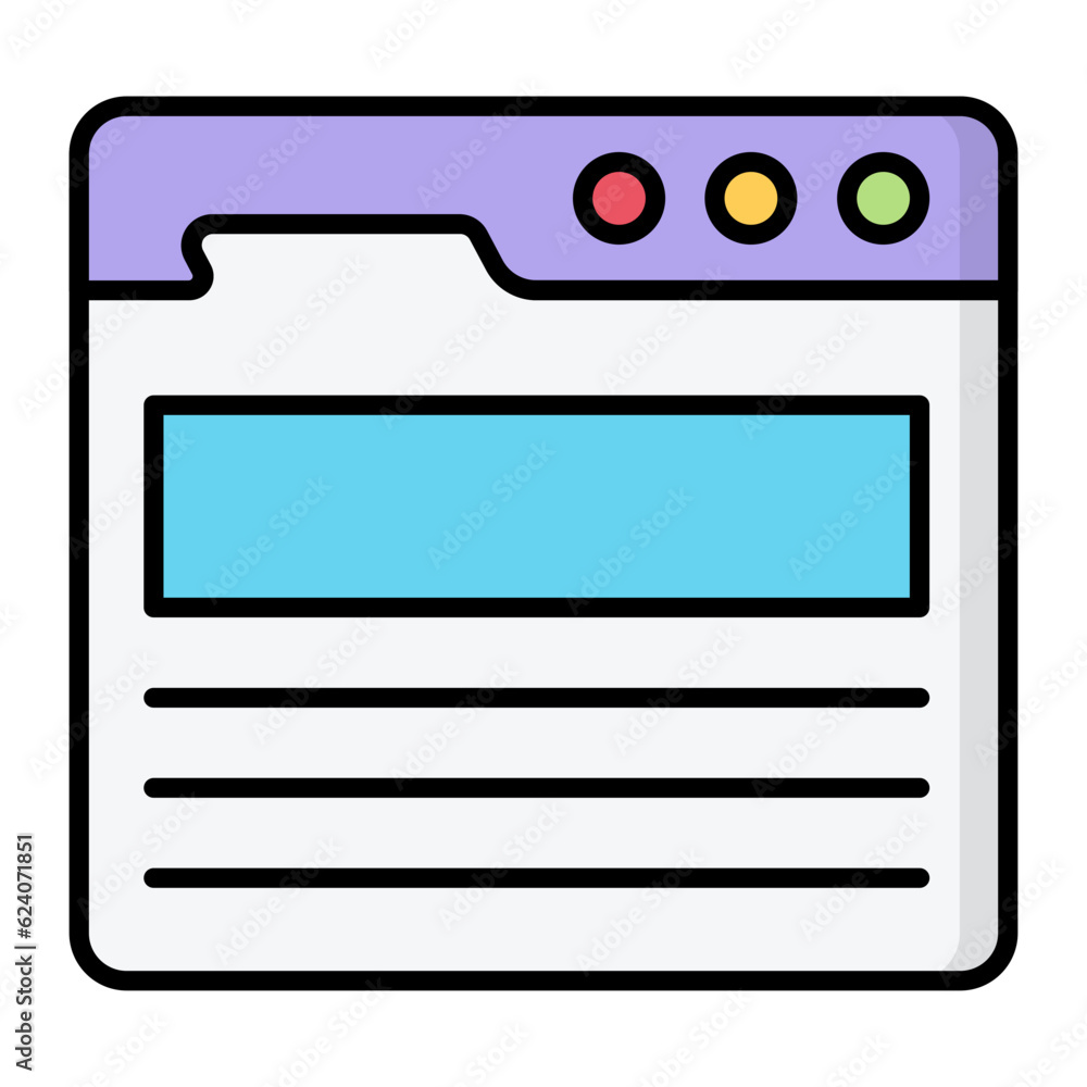 Web Banner Line Color Icon Web Banner Line Color Icon