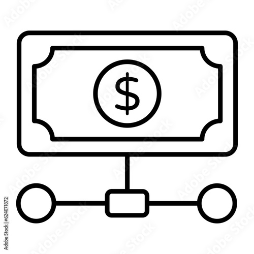 Money Control Thin Line Icon