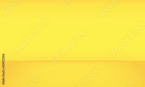 Fototapeta Naklejka Na Ścianę i Meble -  Abstract yellow and Orange gradient background empty space studio room for display product ad website vector design