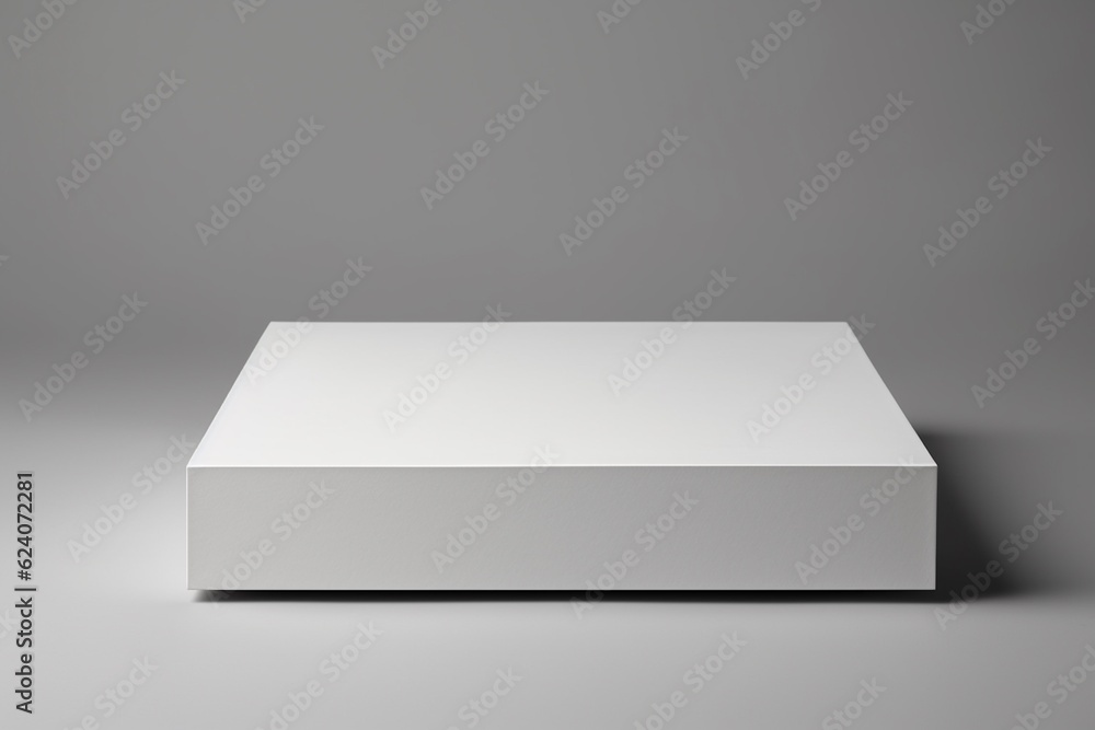 Pristine Blank White Box Packaging Mockup with Sharp Edges Created with Generative AI Pristine Blank White Box Packaging Mockup with Sharp Edges Created with Generative AI