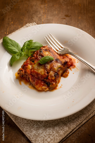 eggplants parmigiana, traditional italian recipe