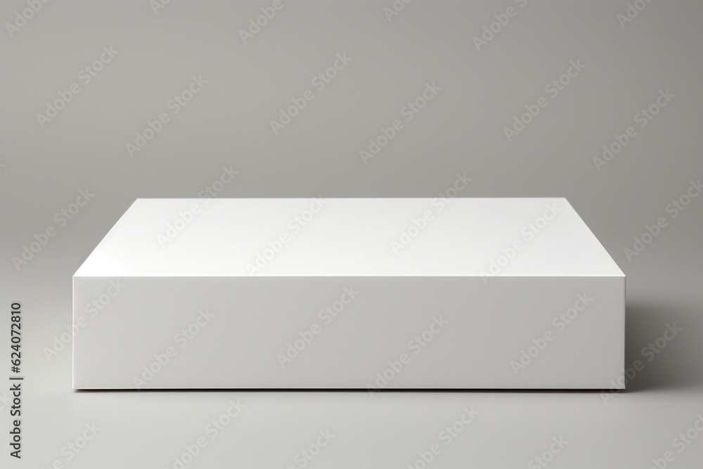 Pristine Blank White Box Packaging Mockup with Sharp Edges Created with Generative AI Pristine Blank White Box Packaging Mockup with Sharp Edges Created with Generative AI