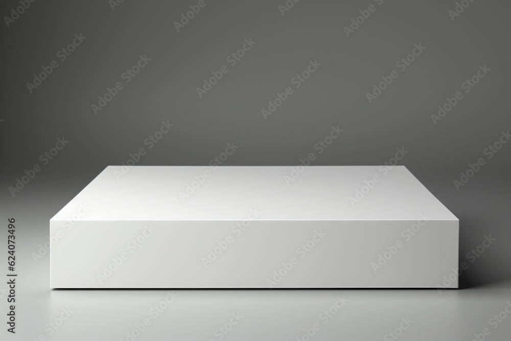 Pristine Blank White Box Packaging Mockup with Sharp Edges Created with Generative AI Pristine Blank White Box Packaging Mockup with Sharp Edges Created with Generative AI