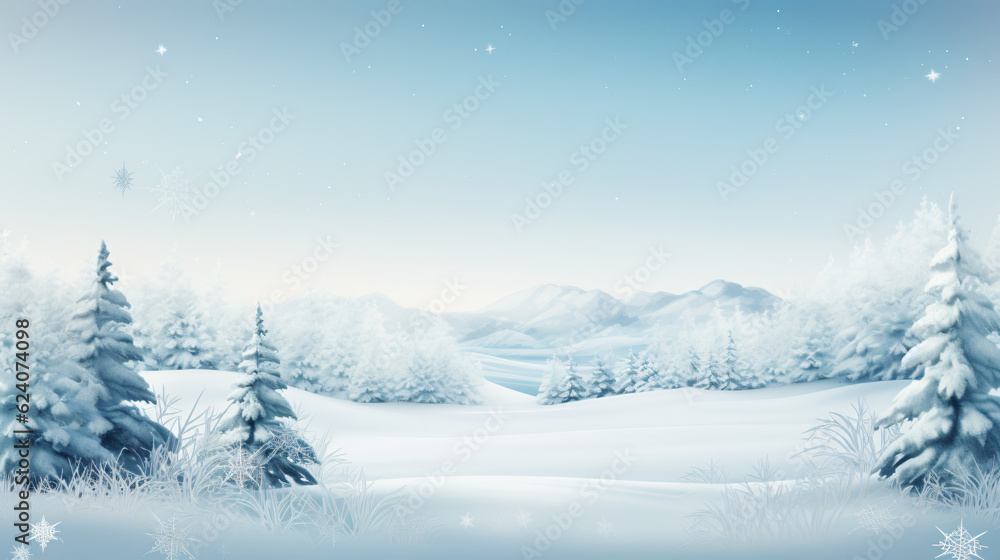 Winter holiday background banner