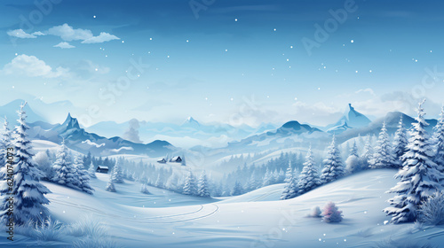 Winter holiday background banner