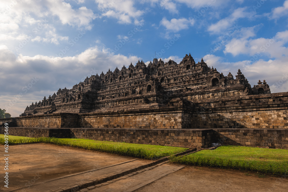 Borobudur or Barabudur, a Mahayana Buddhist temple in Magelang Regency, Java, Indonesia Borobudur or Barabudur, a Mahayana Buddhist temple in Magelang Regency, Java, Indonesia