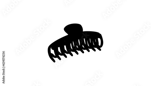 Hair Clamp Glyph silhouette