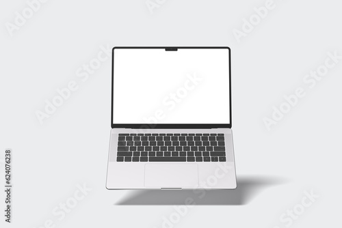 Blank laptop mockup front view