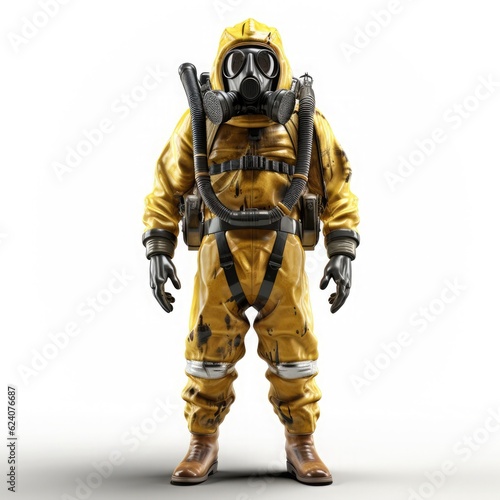 Person in hazmat suit photo