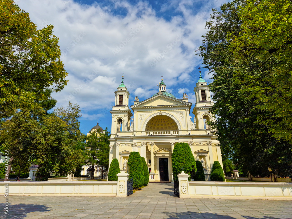 Obraz premium Church of St. Anna (garrison church of the peasant battalions) at Wilanow district in Warsaw. Poland