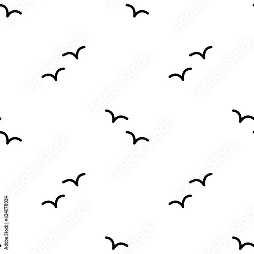Seamless vector pattern with birds © andrykay