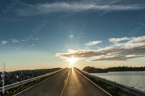Atlantikstrasse mit Storseisundbrücke in Norwegen photo