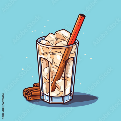 glass of cola with ice