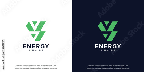 Modern Electric Initial Logo Design