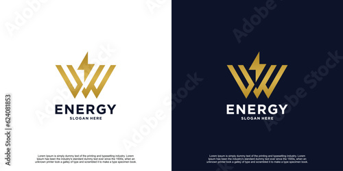 Modern Creative Thunder Initial Logo Design