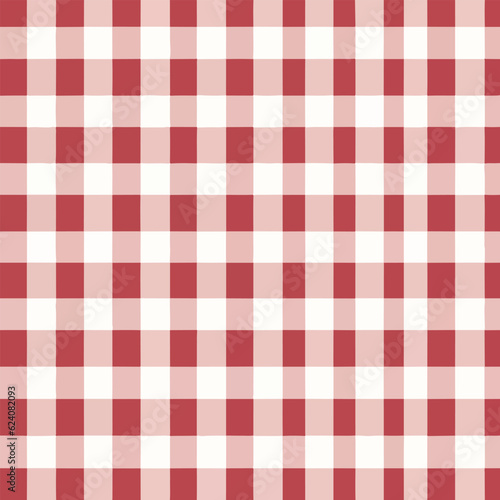 red and white checkered picnic tablecloth