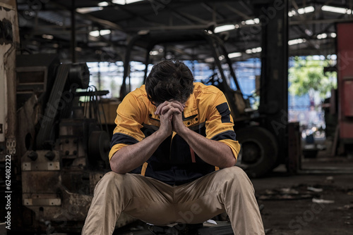 Portraits of Hardworking Men Battling Stress in the Workplace. Candid Moments of Workers Enduring Stress and Strain in Industrial Jobs.