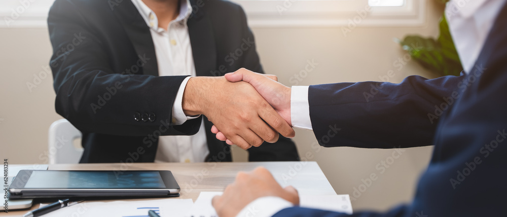group of successful business people meeting. client and suppliers shaking hands after deal agreement completed. group of successful business people meeting. client and suppliers shaking hands after deal agreement completed.