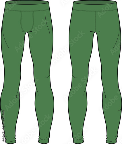 UNISEX BOTTOM WEAR SKIN TIGHTS LEGGINGS VECTOR