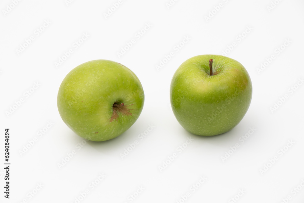 Green apple on white background. Vegetable is heathly food for diet can make a smoothies and salad. Green apple on white background. Vegetable is heathly food for diet can make a smoothies and salad.