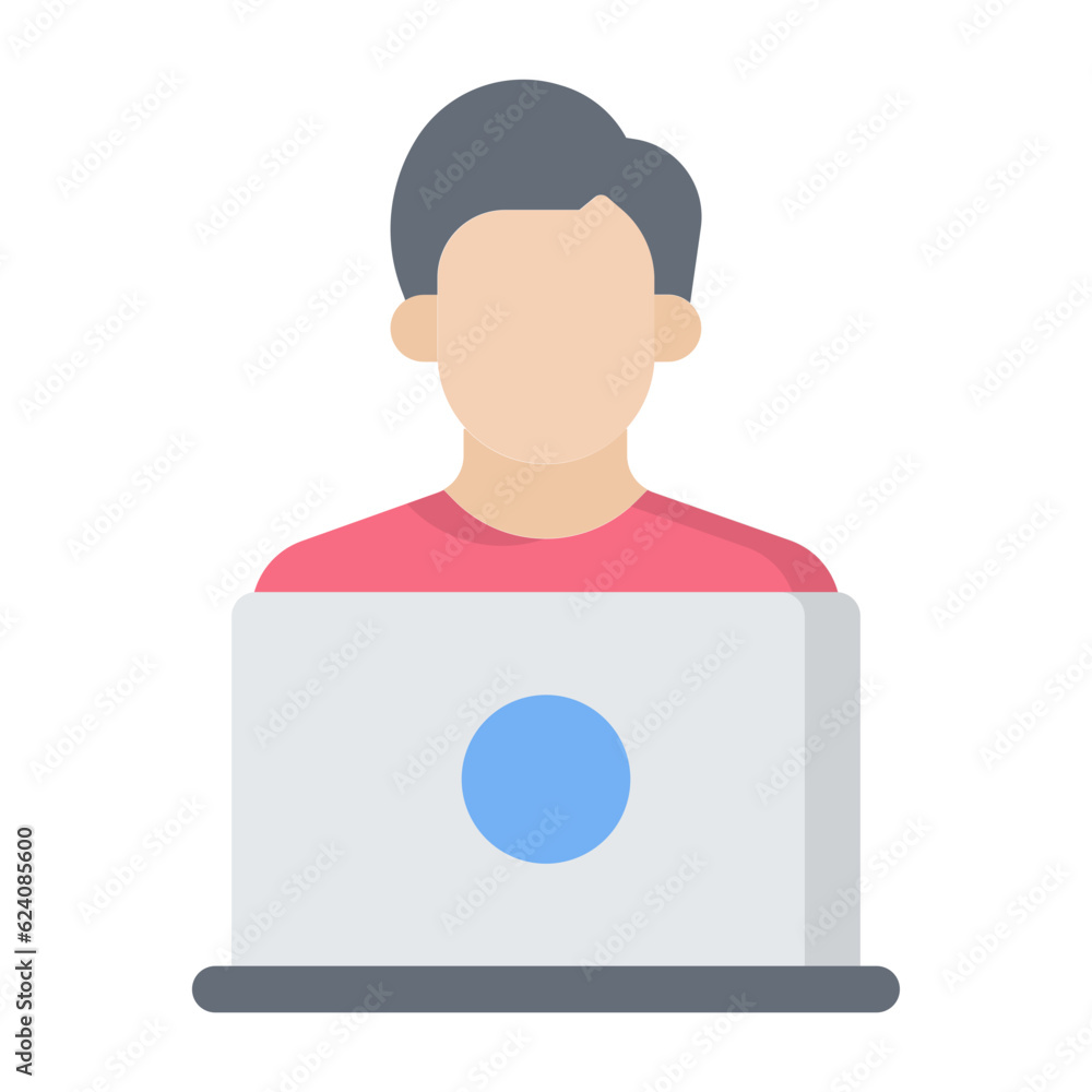 Freelancing Flat Icon Freelancing Flat Icon