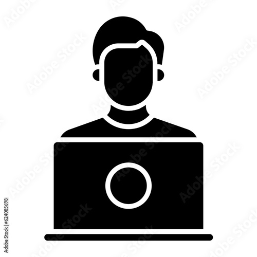 Freelancing Glyph Icon