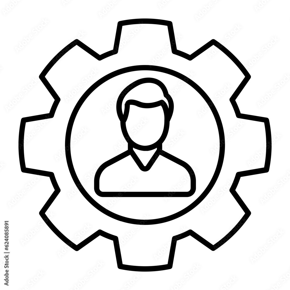 Administration Management Line Icon Administration Management Line Icon