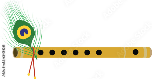 Krishna Flute vector image or clipart