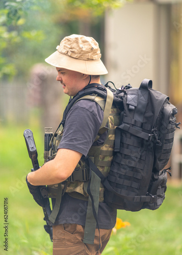 Obraz na płótnie Equipment, lightly armed fighter w salonie