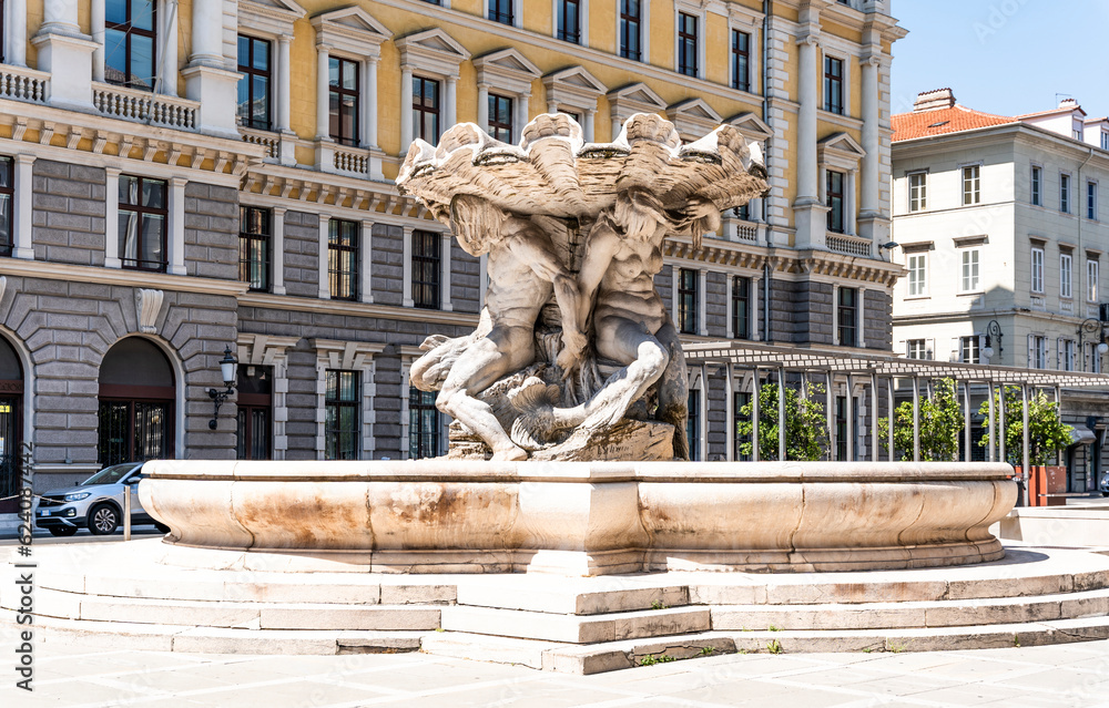The Fountain of the Tritons in front of 