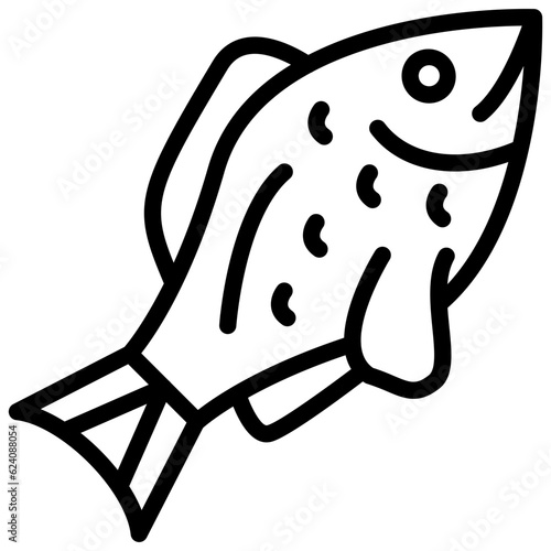 Fish vector icon style