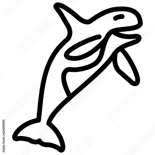 Whale vector icon style