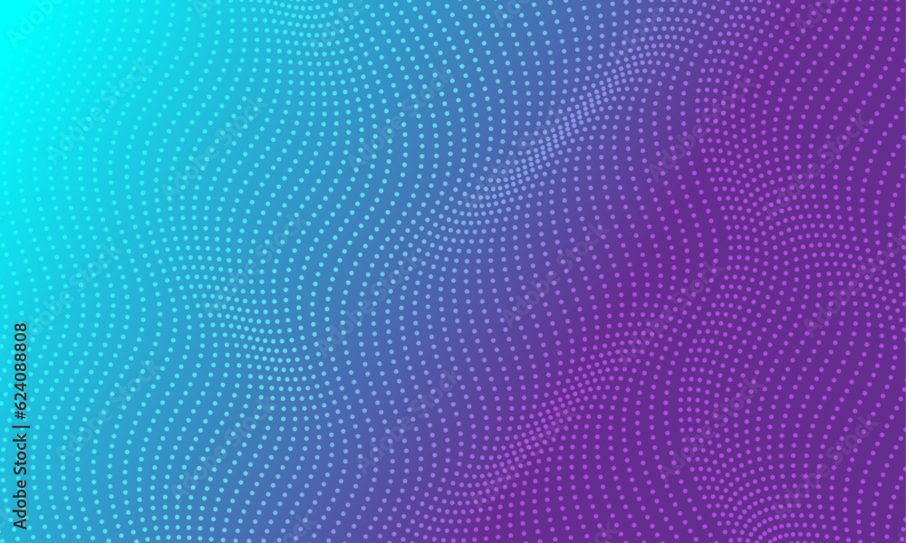 Abstract blue and purple gradient background with halftone effect. Vector digital wave of particles. Abstract blue and purple gradient background with halftone effect. Vector digital wave of particles.
