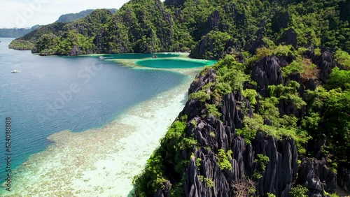 Les philippines nous offre l'un des récifs coraliens les plus beau du monde. Sur mer et dans les air le spectacle est merveilleux. Une piscine naturelle de corail abritant des poissons en tout genre.  photo