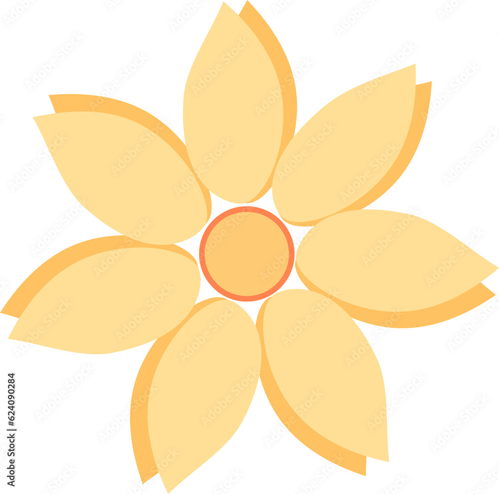 Flower icon on transparent background, SVG