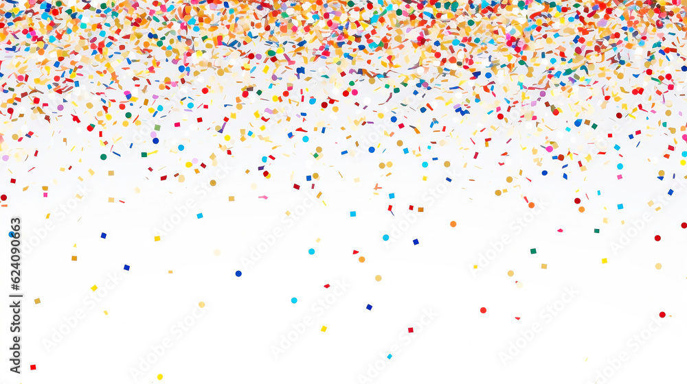 Colorful confetti isolated on white background. Festive background.AI Generated Colorful confetti isolated on white background. Festive background.AI Generated