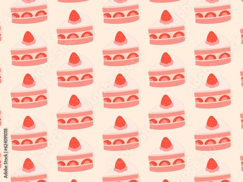 pattern of strawberry dessert and cake
