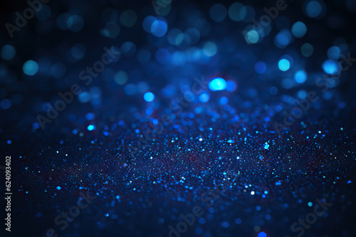 Shimmering Blue Sparkle Glitter Abstract Background with Magical Radiance. created with Generative AI