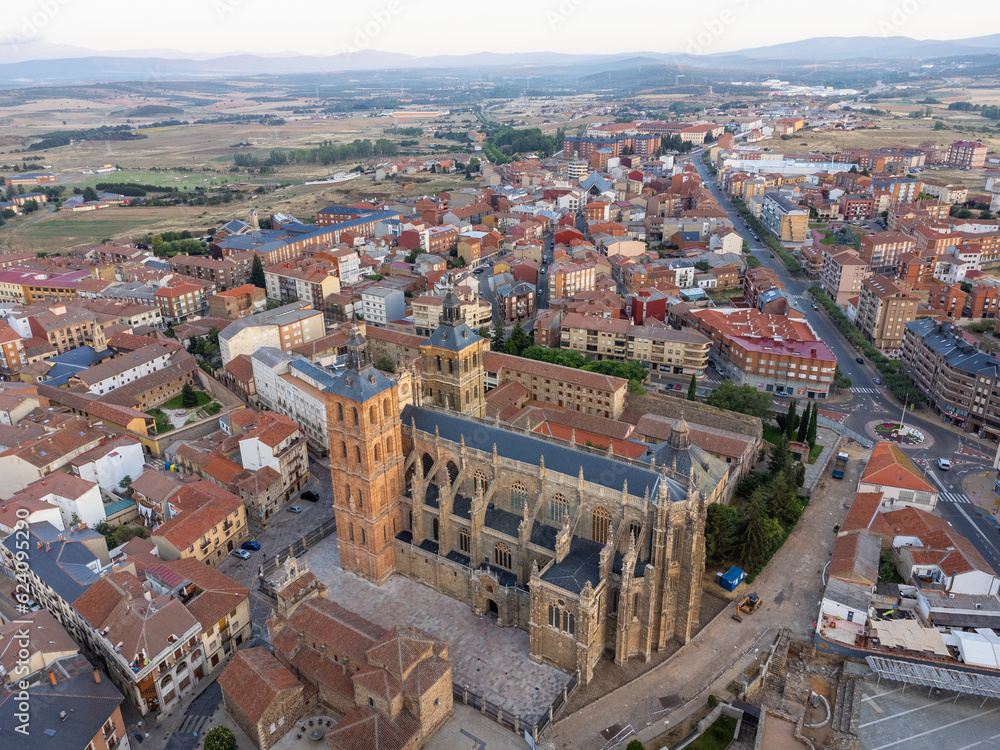 Castilian Charm - Unveiling the Cathedral of Astorga during Summer in Spain