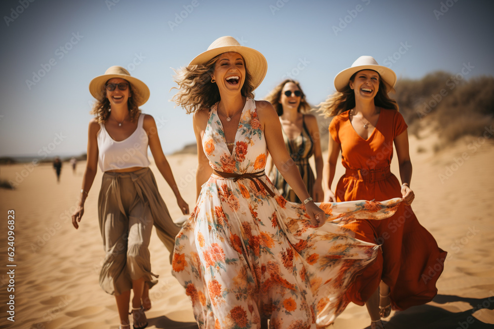 Group of middle aged curvy women Group of middle aged curvy women