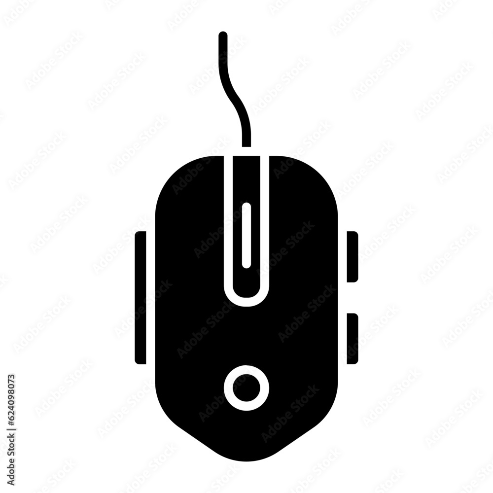 Gaming Mouse Glyph Icon Gaming Mouse Glyph Icon