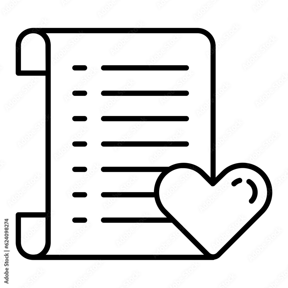 Wishlist Line Icon Wishlist Line Icon