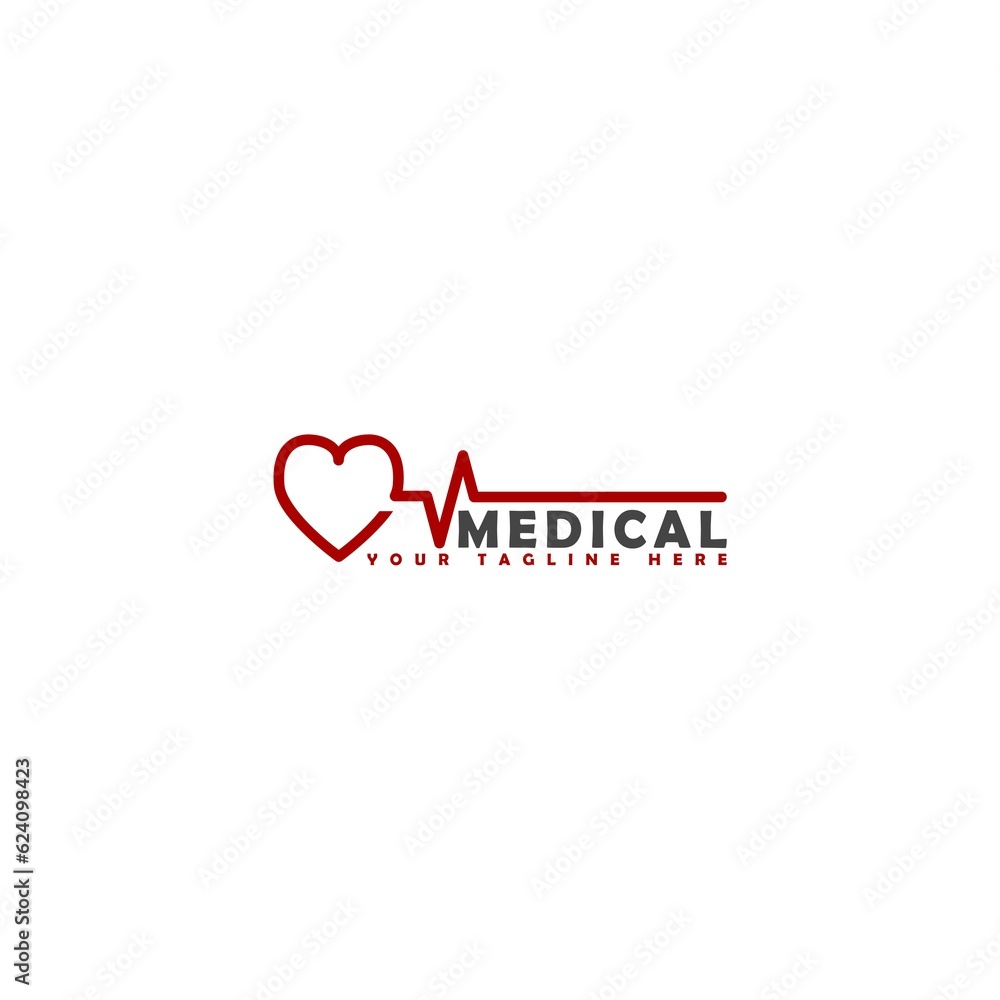 Medical health care logo design template isolated on white background