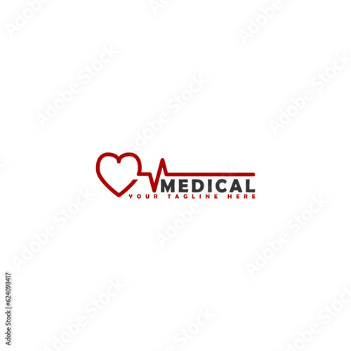 Medical health care logo design template isolated on white background