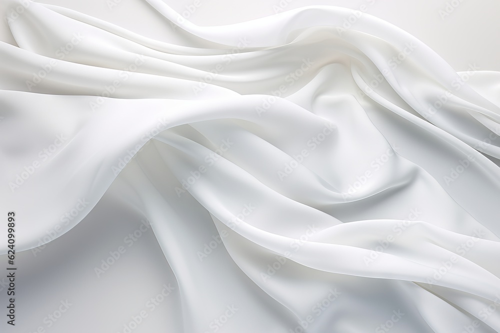 White Seamless Satin Fabric with Gentle Patterns background