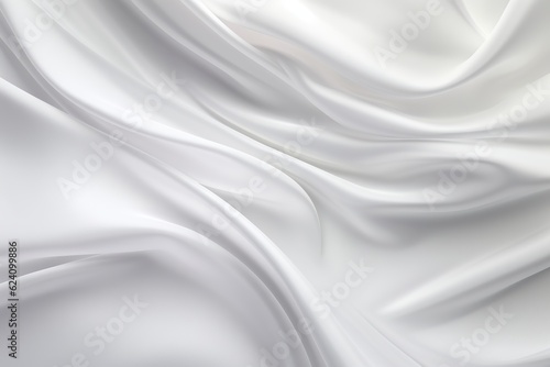 Elegant, minimalist white silk fabric with gentle pattern background