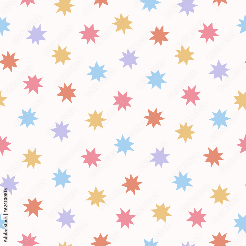 Seamless pattern with colorful stars Seamless pattern with colorful stars